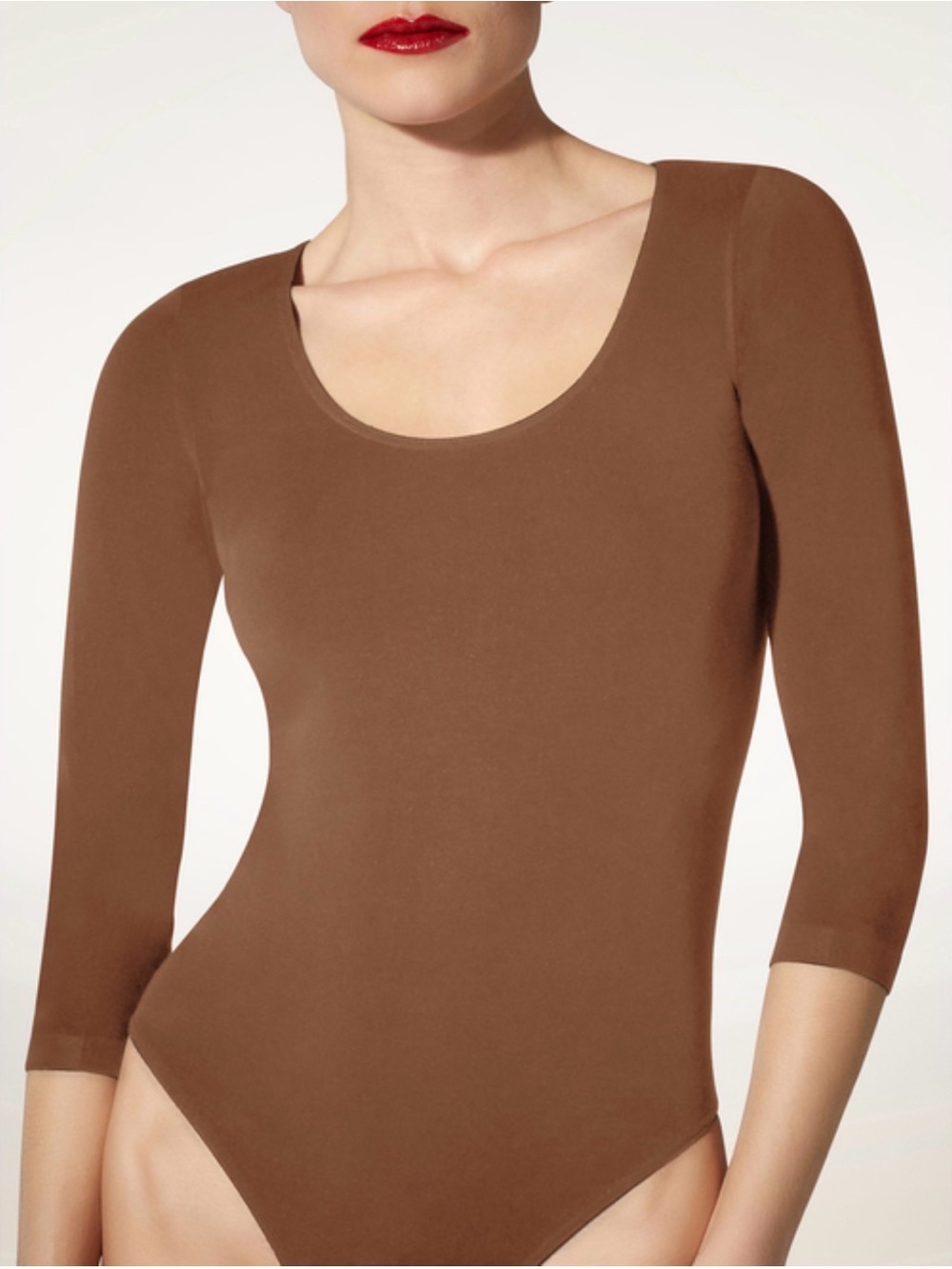 NWT Wolford Pure String Body Bodysuit Bison S